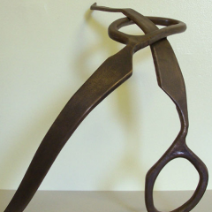 Bronze sculpture by Delona Wardlaw for "Scisors Obession: Figure/Figuration", 2010